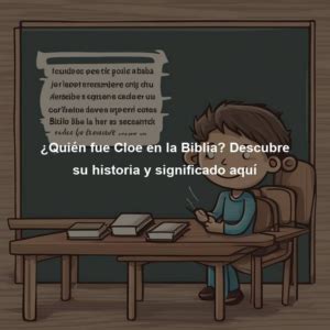quien era cloe en la biblia